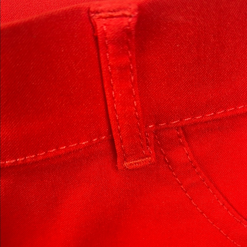 Vibrant Red Ruffle Hem Pants - Picture 7 of 11